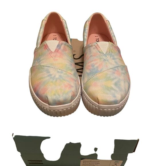 TOMS Alpargata Indio Tie Dye Slip On Sneakers Size 8 - Picture 5 of 6